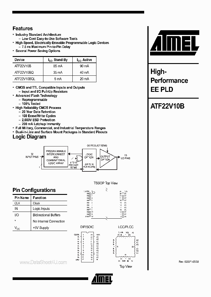 ATF22V10B-10NM883_2711951.PDF Datasheet