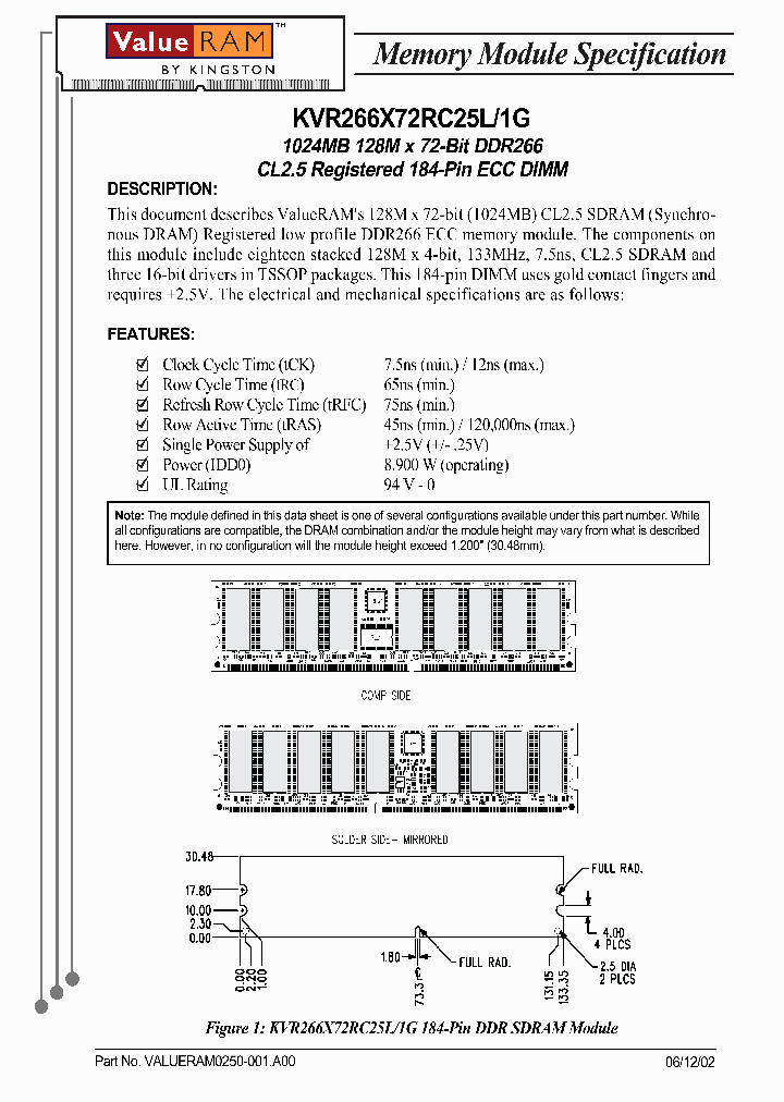 KVR266X72RC25L1G_2734118.PDF Datasheet