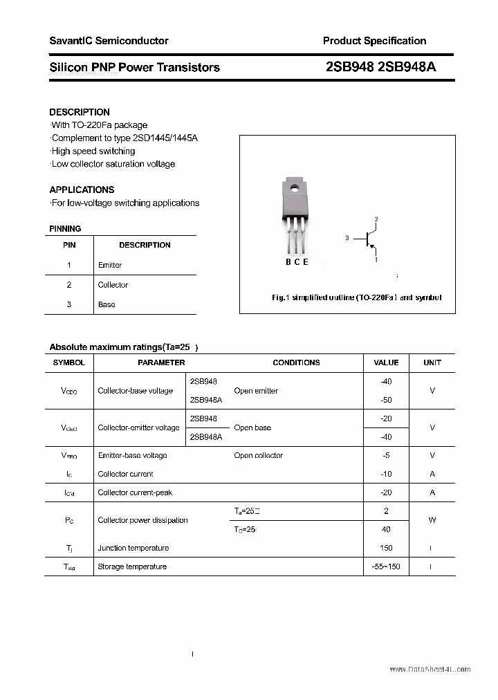 2SB948_2746447.PDF Datasheet