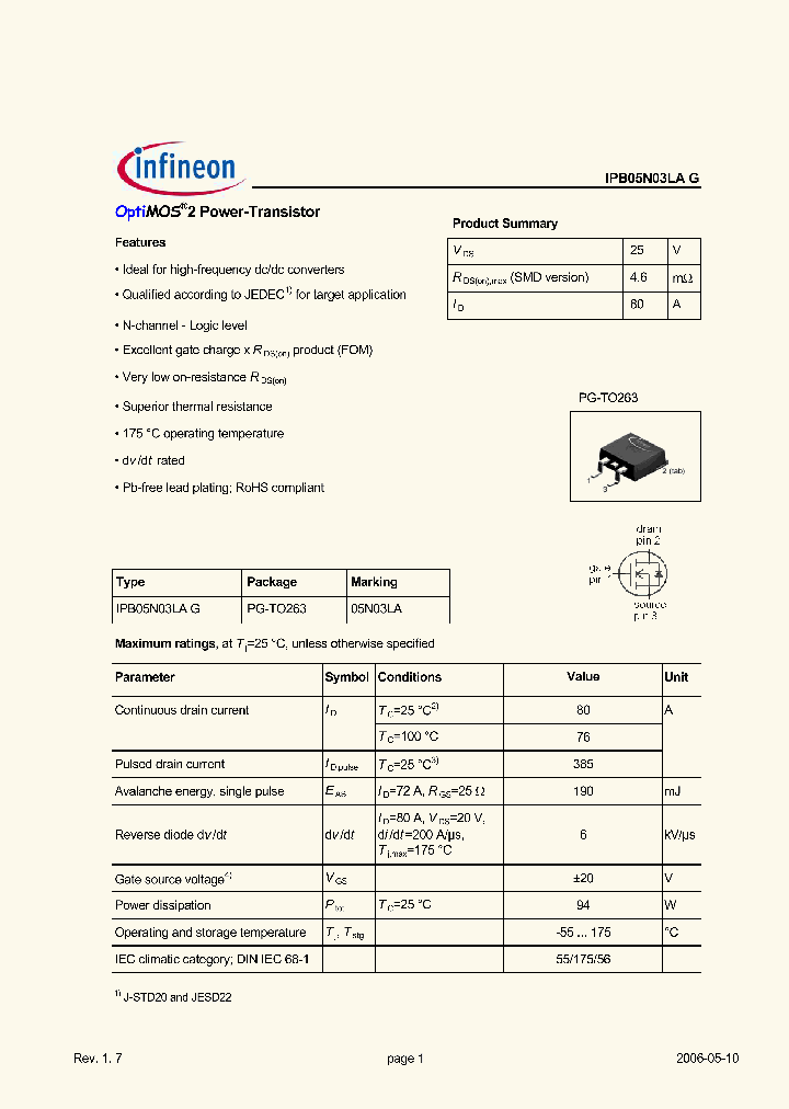 IPB05N03LAG_2753999.PDF Datasheet