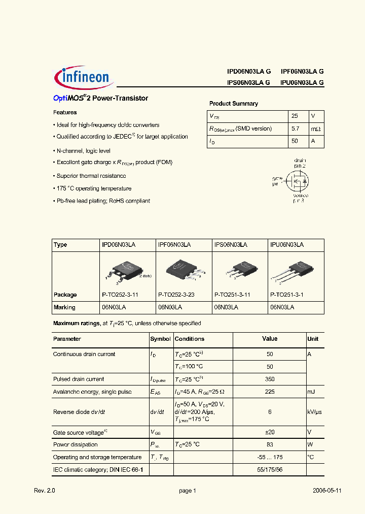 IPD06N03LAG_2754008.PDF Datasheet