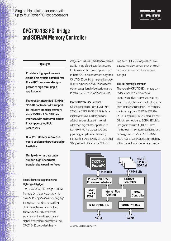 IBM25CPC710CF3B133_2780189.PDF Datasheet