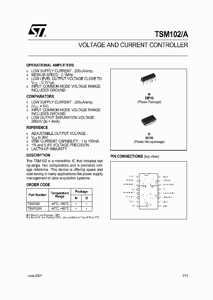 TSM102AIDT_2813625.PDF Datasheet