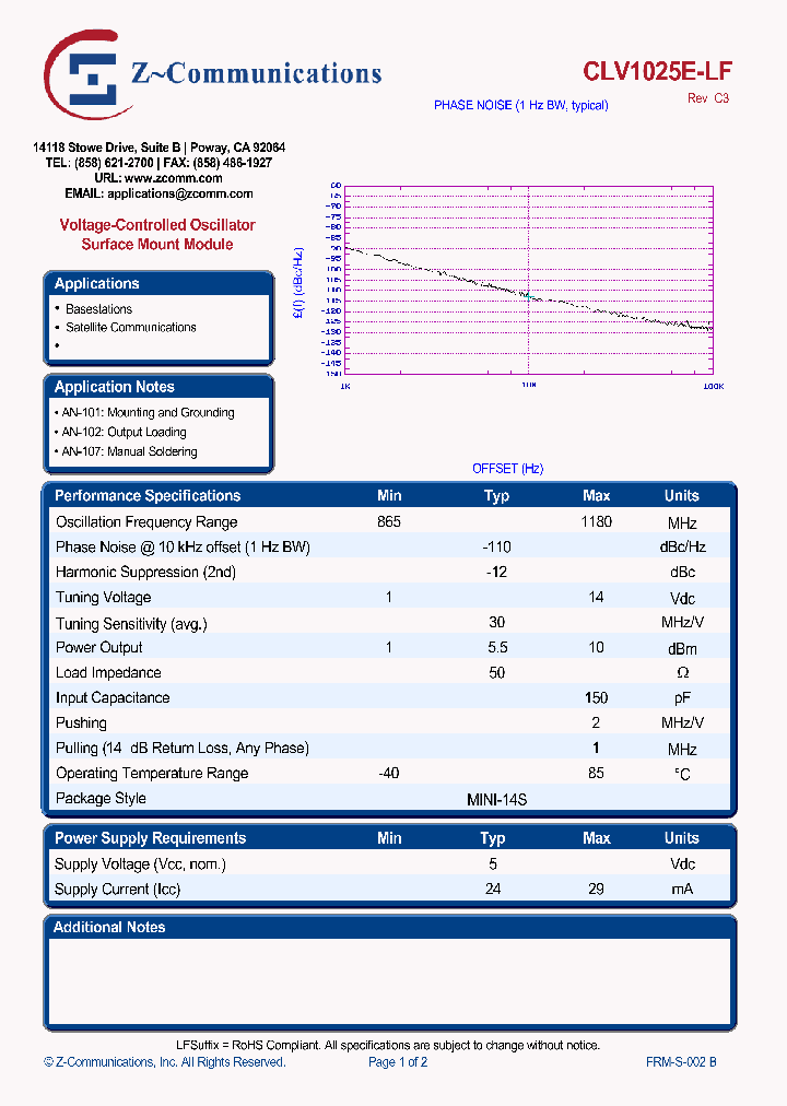 CLV1025E-LF_2840420.PDF Datasheet