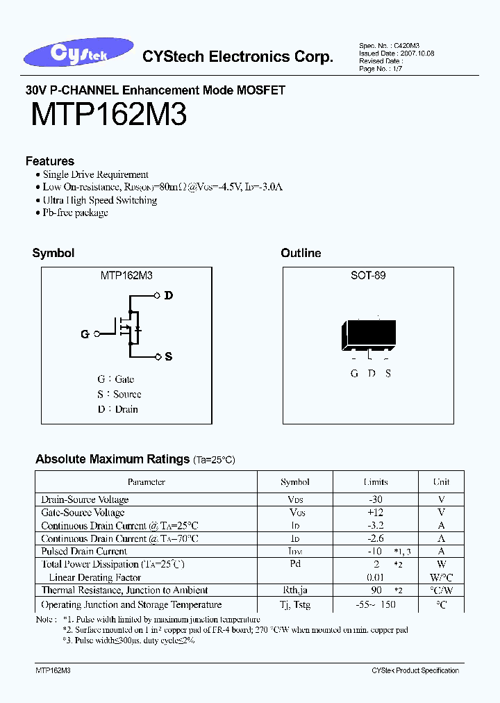 MTP162M3_2845546.PDF Datasheet