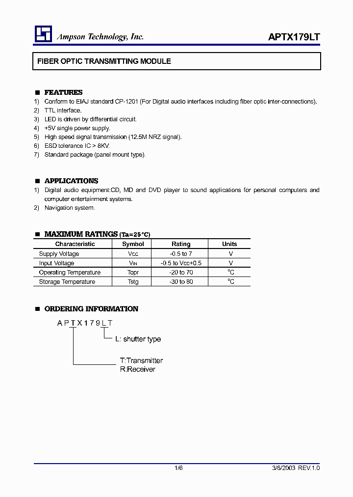 APTX179LT_2866623.PDF Datasheet