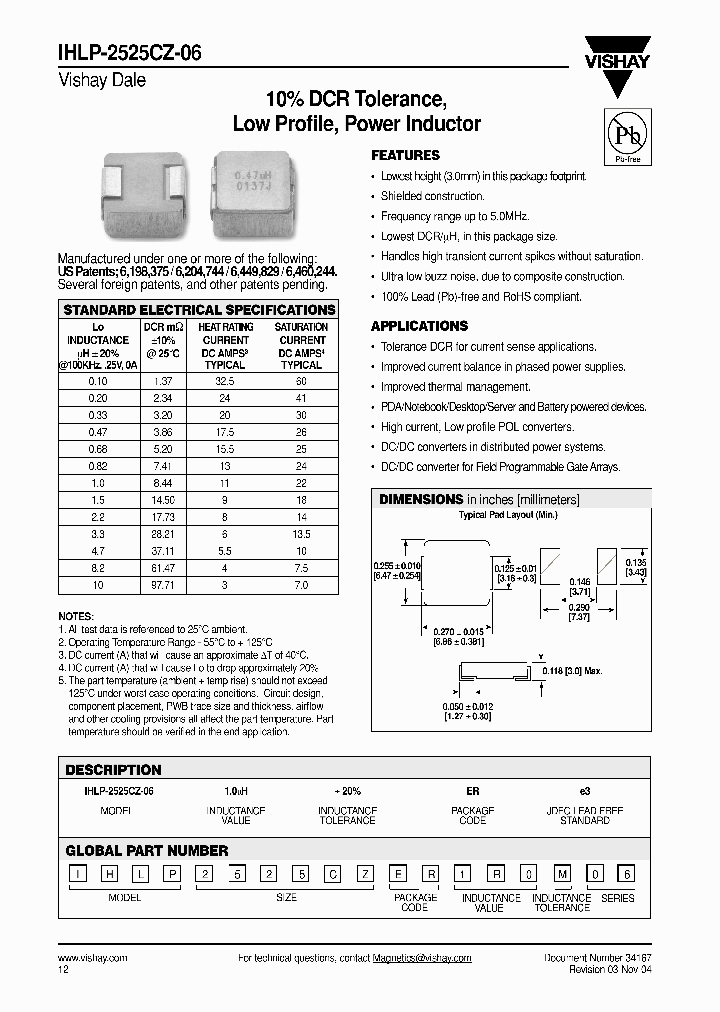 IHLP-2525CZ-06_2875570.PDF Datasheet