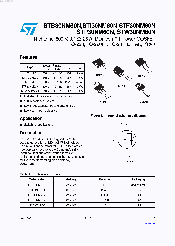 STW30NM60N_2878017.PDF Datasheet