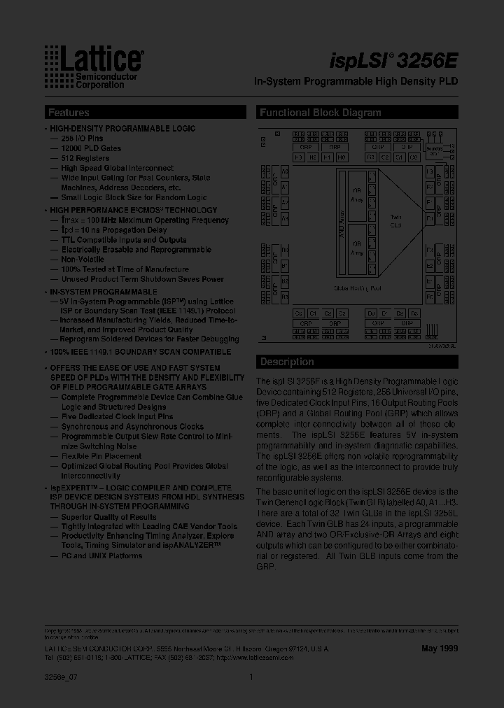 ISPLSI3256E-100LM_2881544.PDF Datasheet