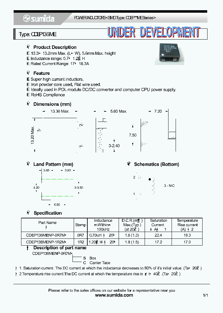 CDEP136MENP-1R2M_2893325.PDF Datasheet