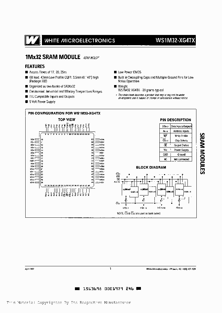 WS1M32-17G4TM_2900927.PDF Datasheet