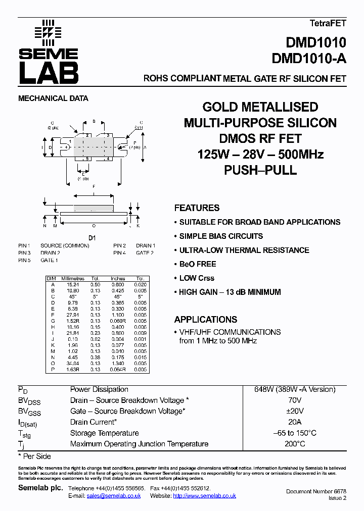 DMD1010_2916213.PDF Datasheet