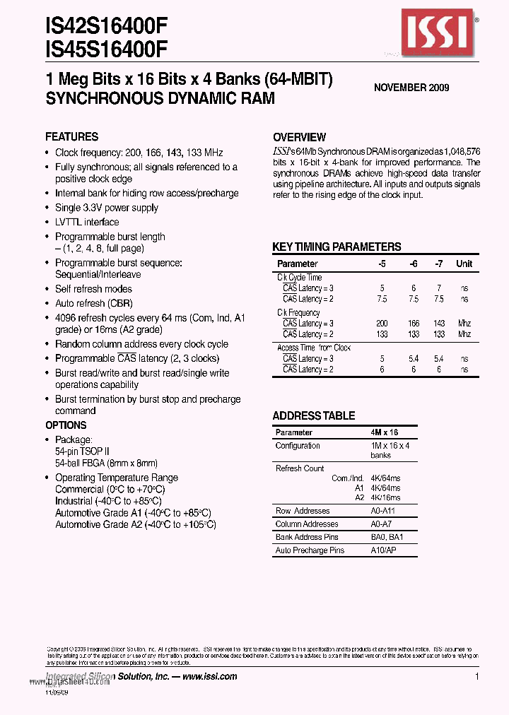IS45S16400F_2916673.PDF Datasheet