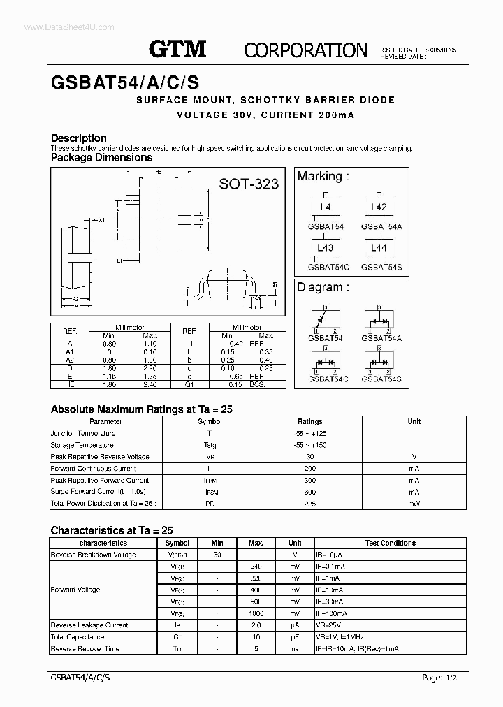 GSBAT54S_2920108.PDF Datasheet