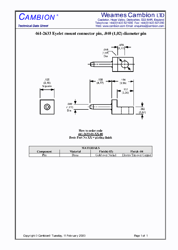 461-2633_2923381.PDF Datasheet