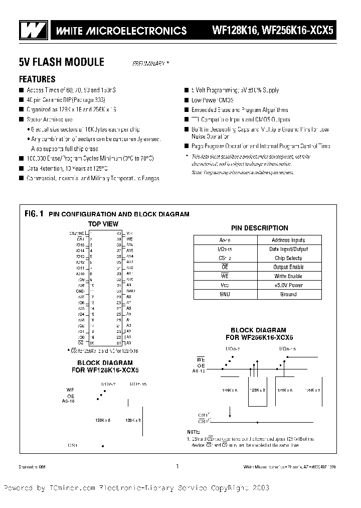 WF256K16-60G4WM5_2929402.PDF Datasheet