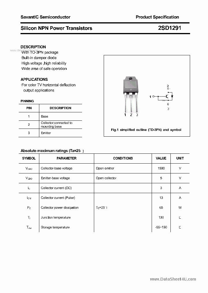 2SD1291_2940646.PDF Datasheet