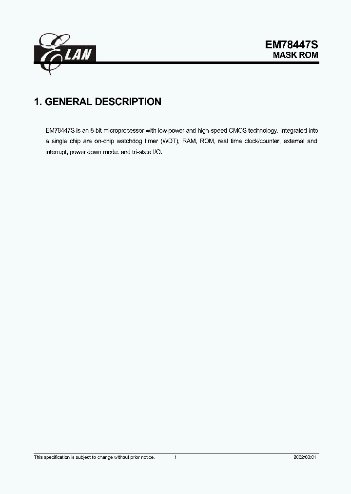 EM78447SAB_2940656.PDF Datasheet