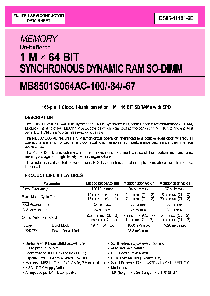 MB8501S064AC-100_2944458.PDF Datasheet