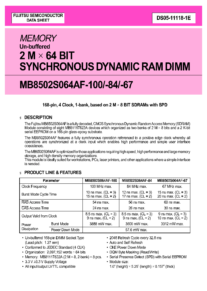 MB8502S064AF-100_2944466.PDF Datasheet