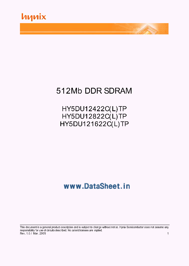 HY5DU121622C_2950239.PDF Datasheet
