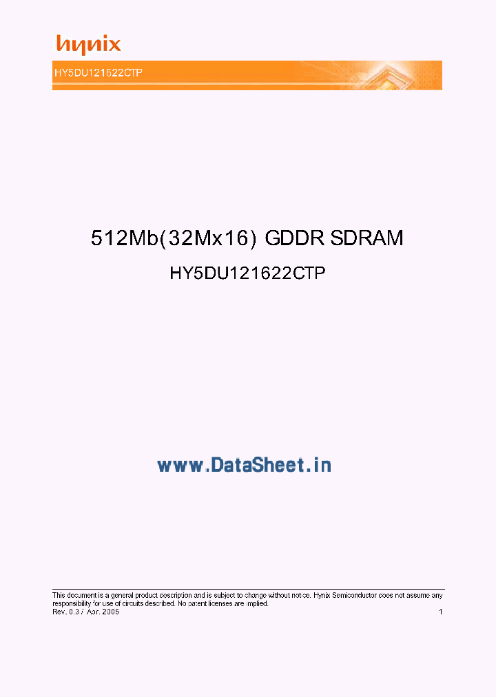 HY5DU121622CTP_2950240.PDF Datasheet
