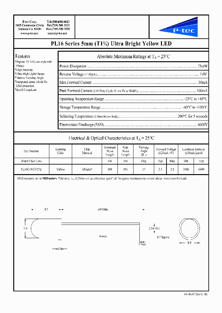 PL16C-WCY27Z_2965225.PDF Datasheet