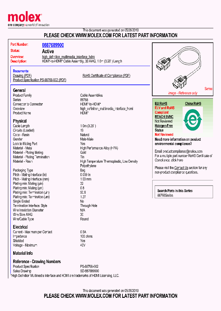 88768-9900_2969989.PDF Datasheet