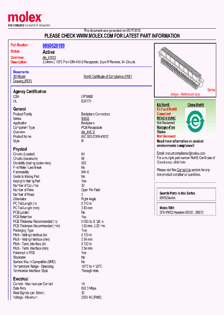85052-0189_2973562.PDF Datasheet