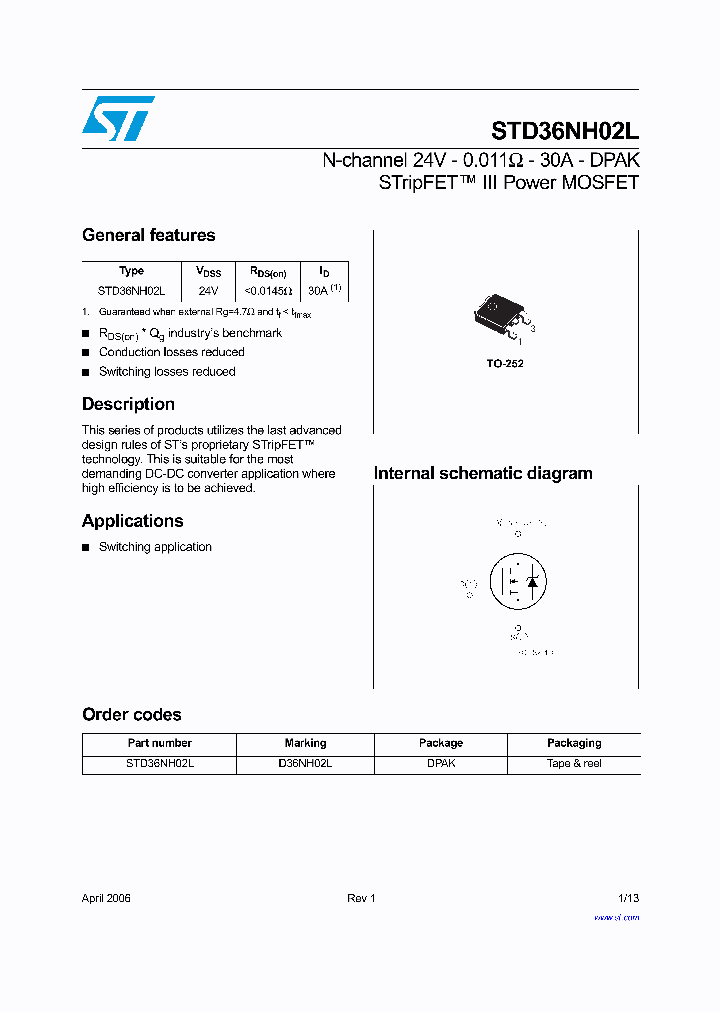 STD36NH02L_2975015.PDF Datasheet