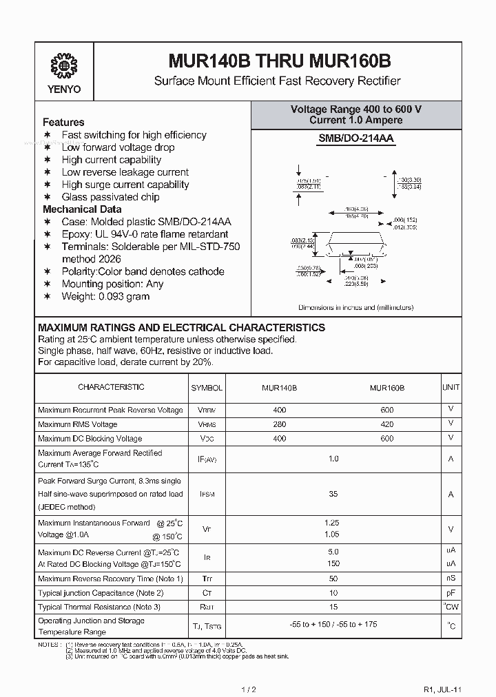 MUR140B_2983855.PDF Datasheet