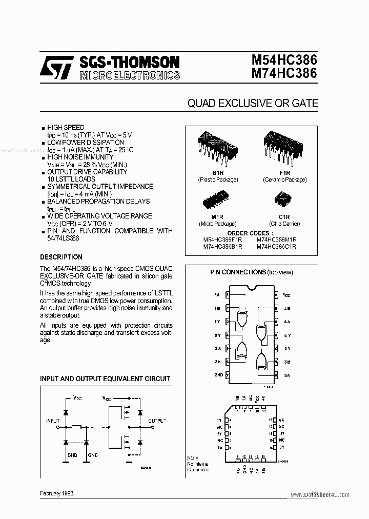 74HC386_2990298.PDF Datasheet