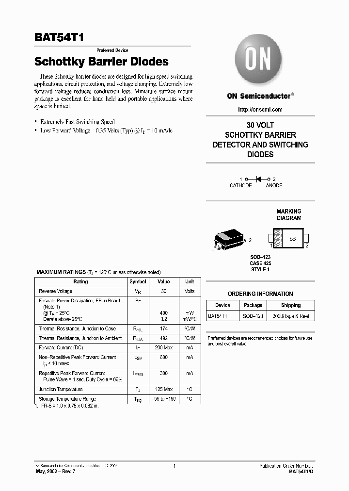BAT54T1-D_3002016.PDF Datasheet