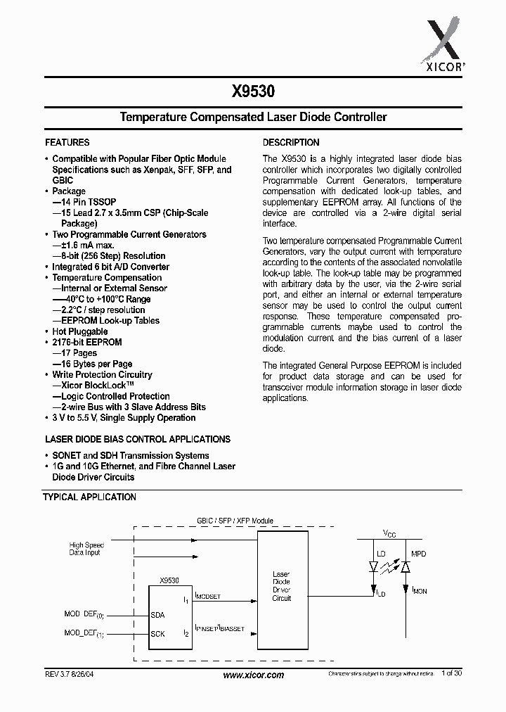 X9530B15I-T1_3006287.PDF Datasheet