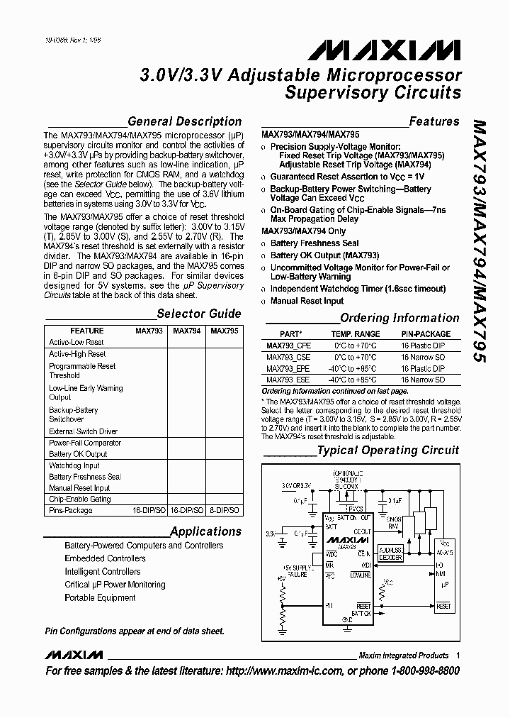 MAX793ESE_3009474.PDF Datasheet