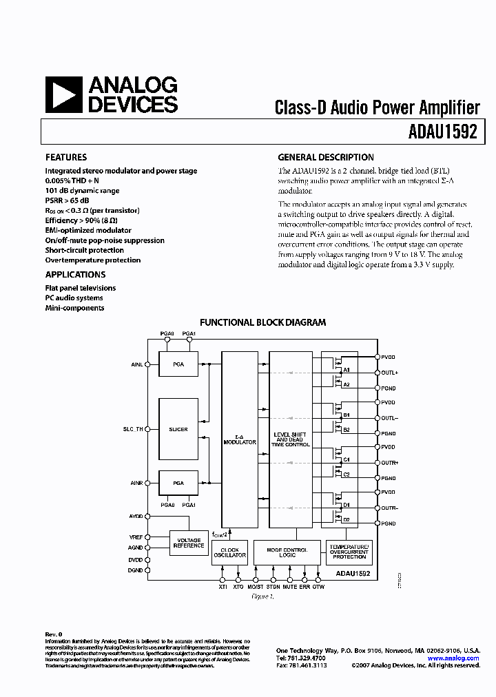 ADAU1592ASVZ-RL7_3020400.PDF Datasheet