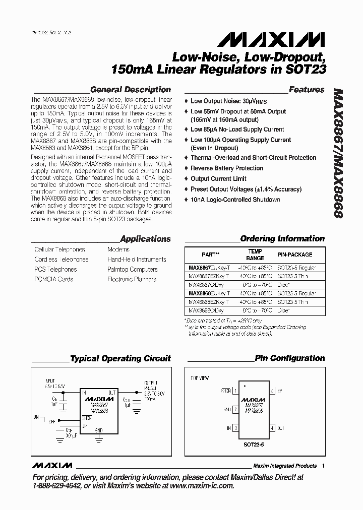 MAX8868_3018614.PDF Datasheet