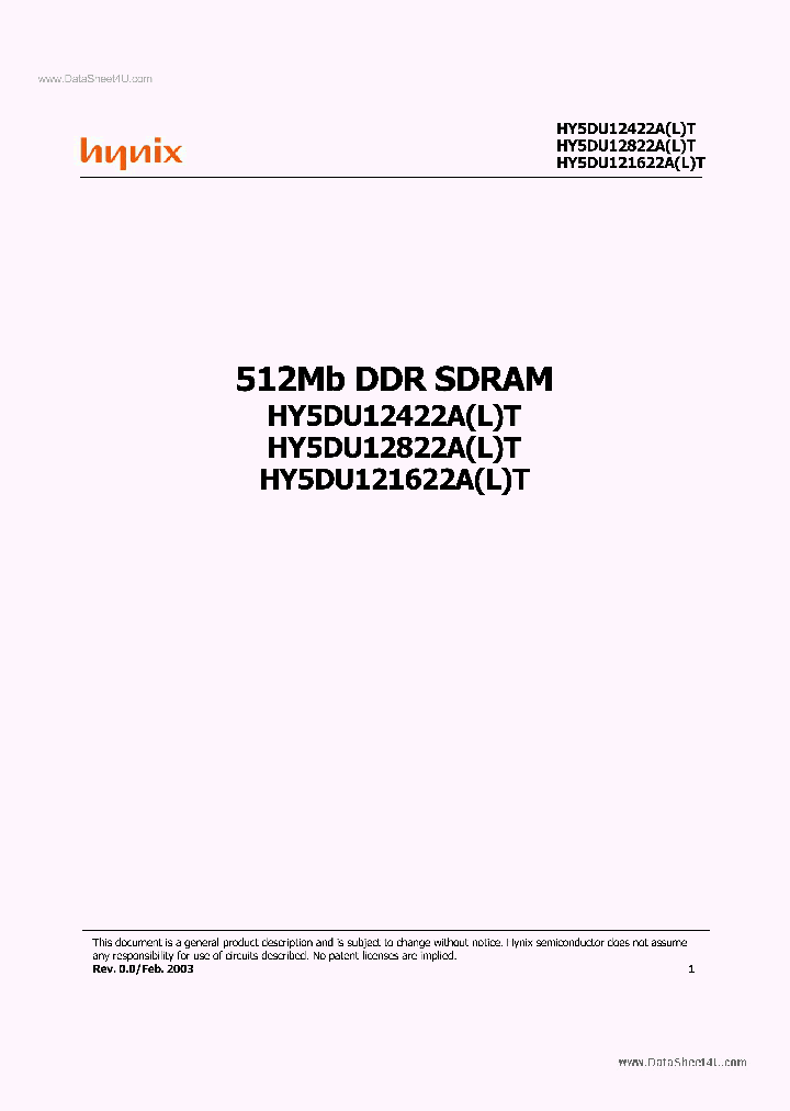 HY5DU121622AT_3048879.PDF Datasheet