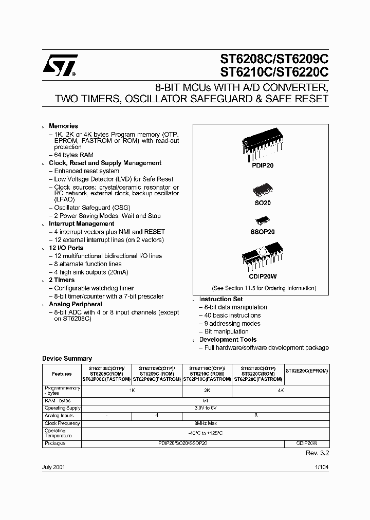 ST62P10CB1_3052179.PDF Datasheet