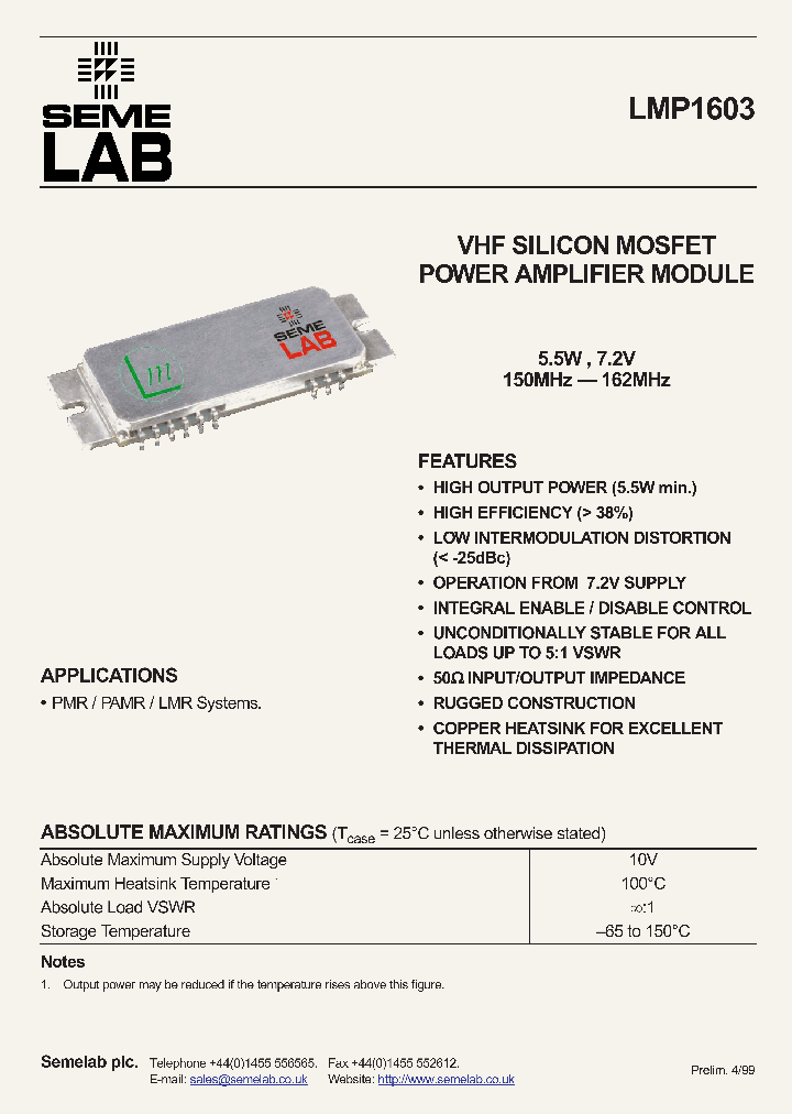 LMP1603_3059850.PDF Datasheet