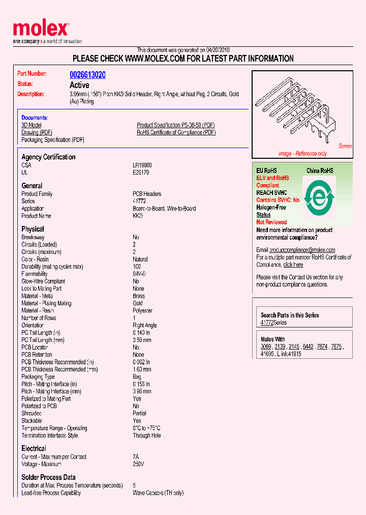 26-61-3020_3097076.PDF Datasheet