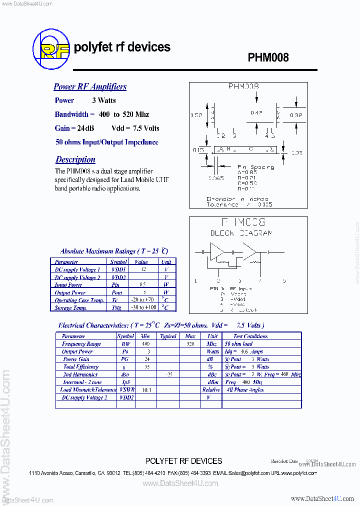 PHM008_3098743.PDF Datasheet