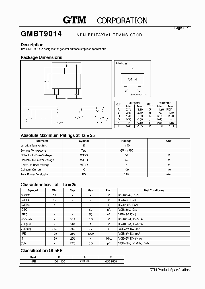 GMBT9014_3100580.PDF Datasheet