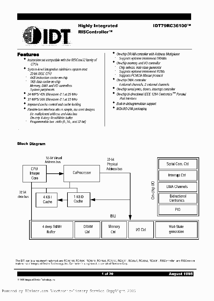 IDT79RC36100-20MS_3103087.PDF Datasheet