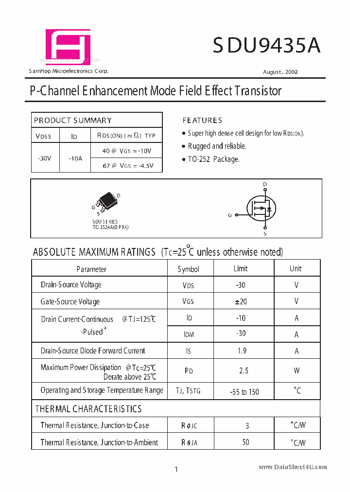 SDU9435A_3107970.PDF Datasheet