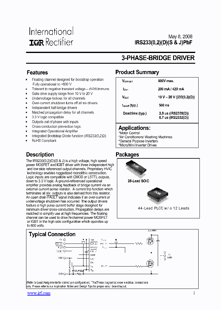 IRS233JPBF_3119901.PDF Datasheet