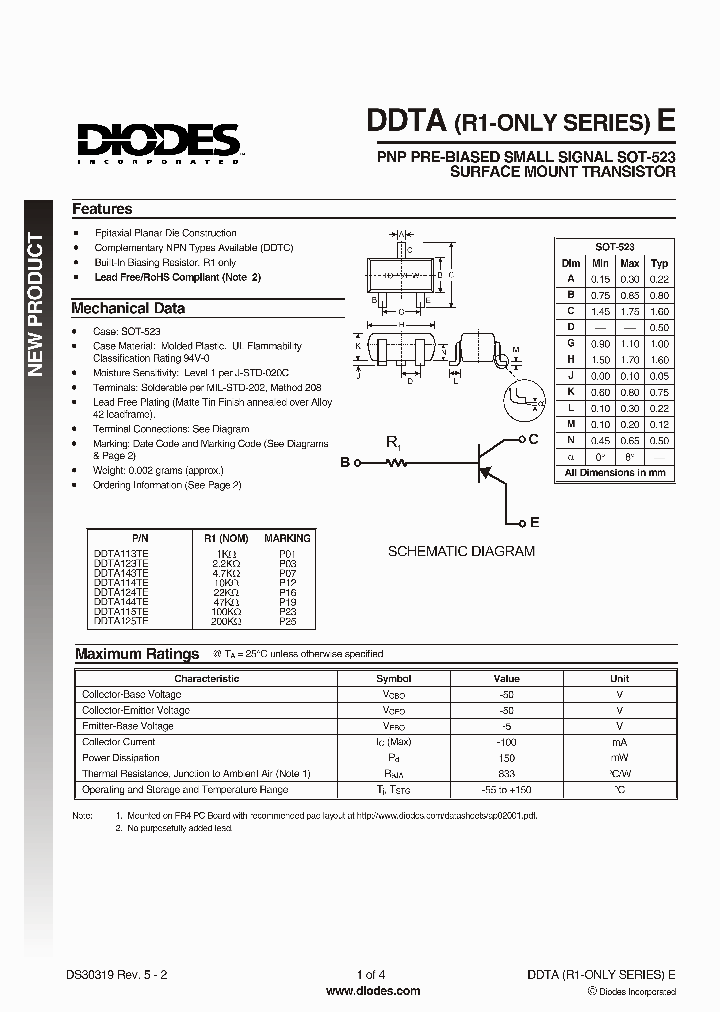 DDTA113TE-7-F_3152093.PDF Datasheet
