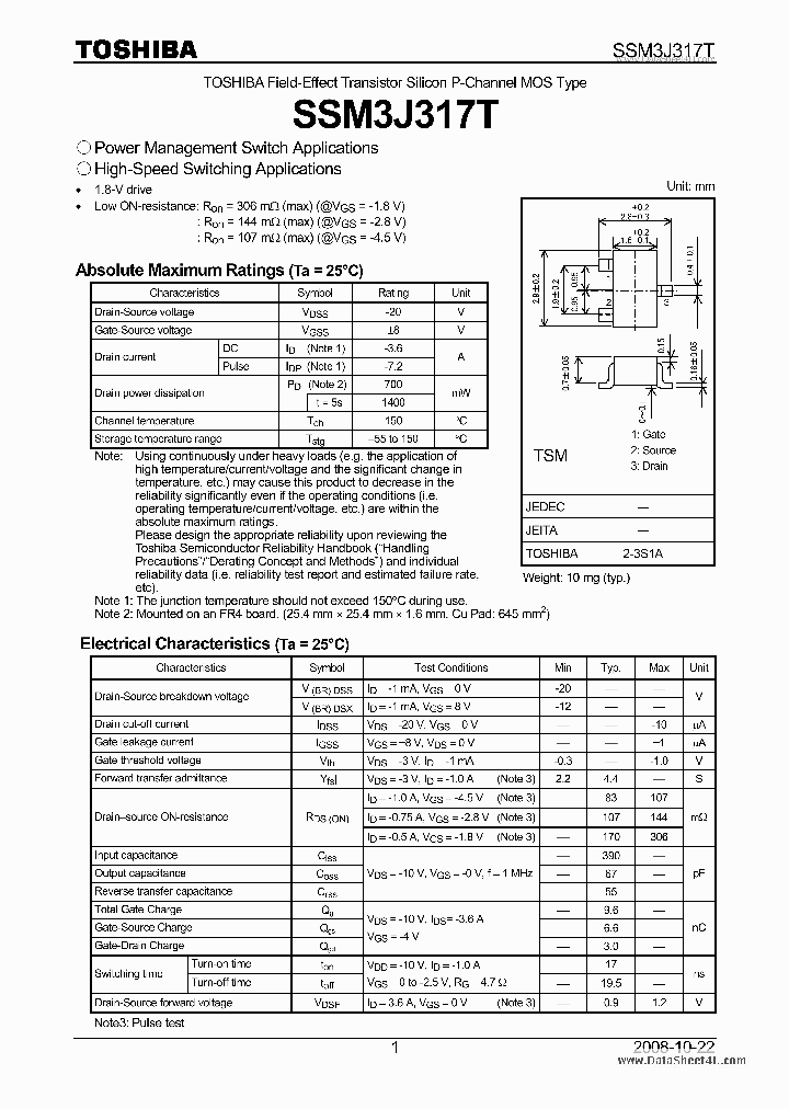 SSM3J317T_3151890.PDF Datasheet