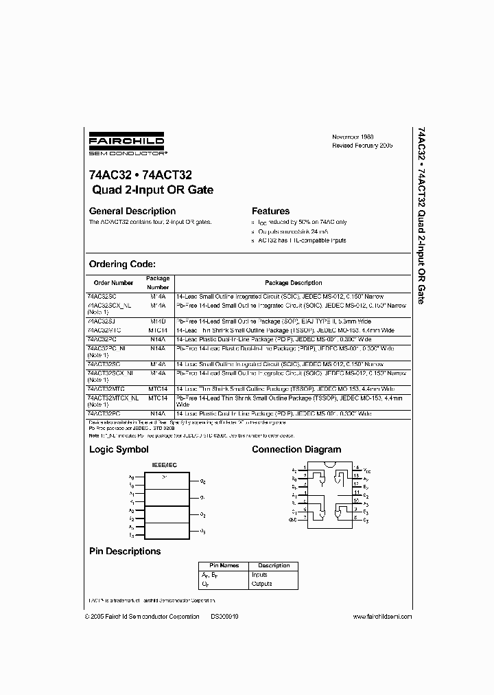 74ACT32MTCX-NL_3157073.PDF Datasheet