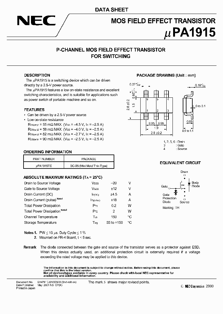 UPA1915TE-T2_3162019.PDF Datasheet